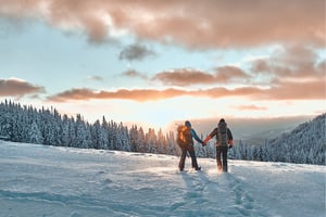 2 hikers in de bergen